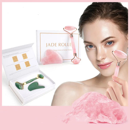 Jade Roller & Gua Sha Tool Set