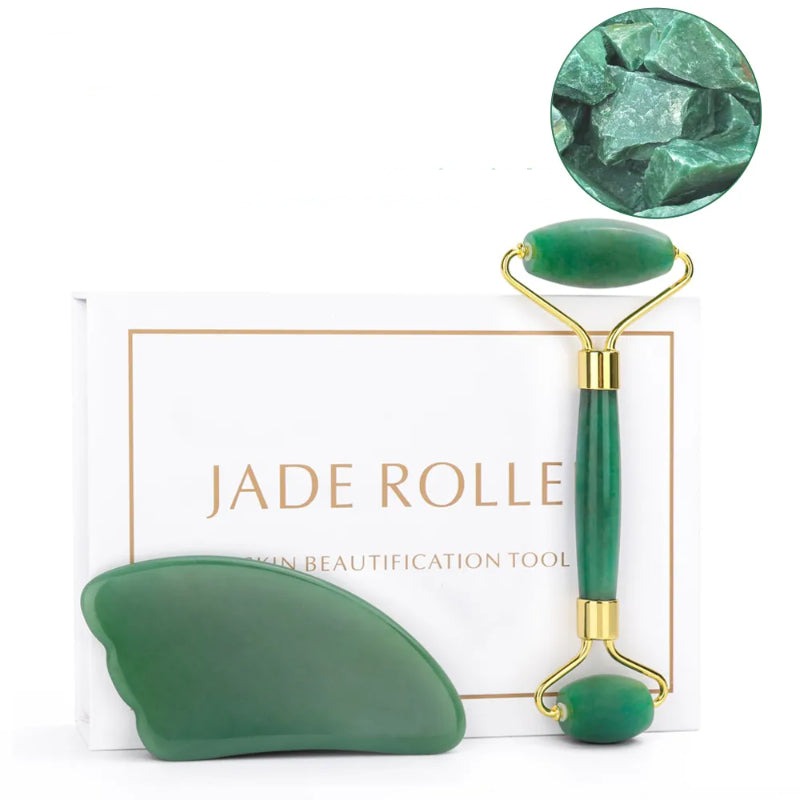 Jade Roller & Gua Sha Tool Set