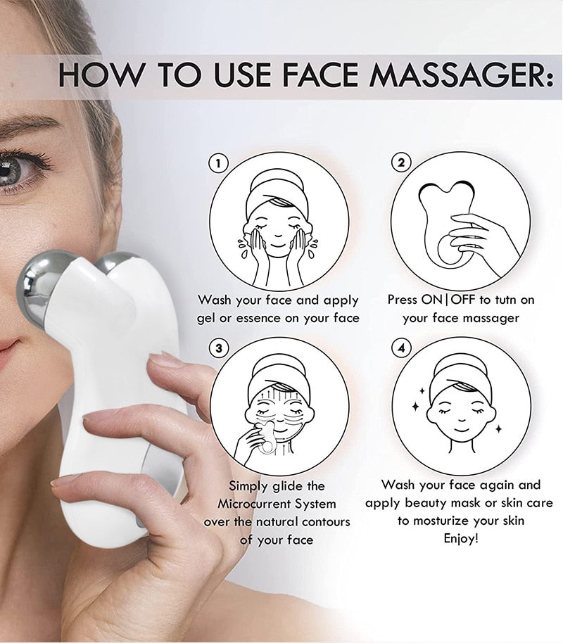 Microcurrent Massager Face Lift Skin Care Tool